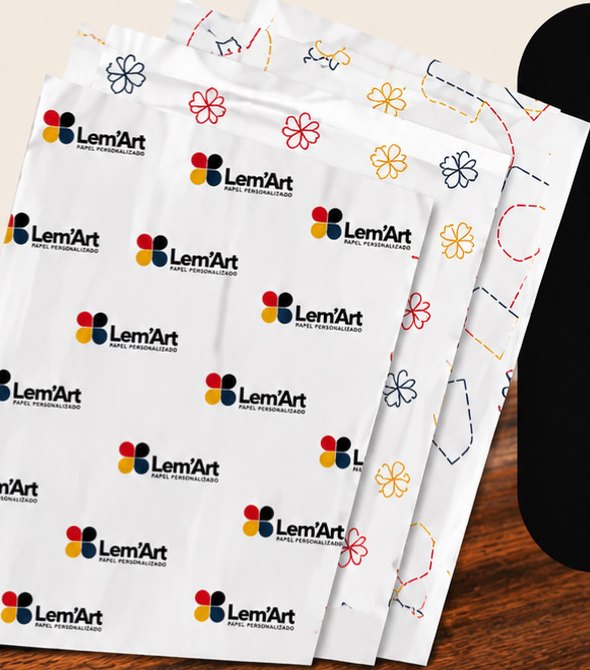 Pacotes de papel seda personalizado Lem'Art